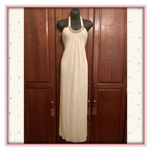 Sky Style Grecian Goddess Rhinestone Maxi Dress